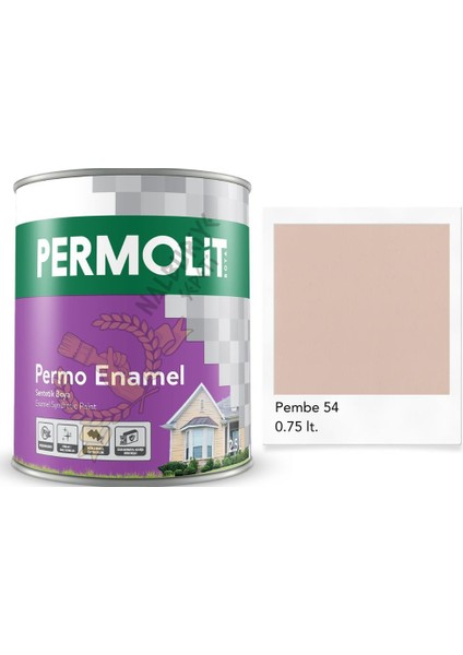 Enamel Sentetik Yağlı Boya Pembe 0.75 Lt.