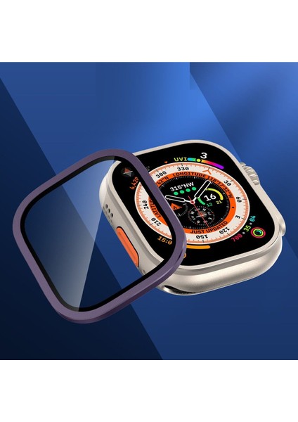 Watch Ultra 49 mm Uyumlu Metal Çerçeveli Renkli Ekran Koruyucu Temperli Cam Üstün Koruma fırsatları