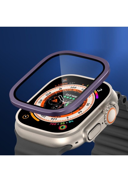 Watch Ultra 49 mm Uyumlu Metal Çerçeveli Renkli Ekran Koruyucu Temperli Cam Üstün Koruma indirimleri