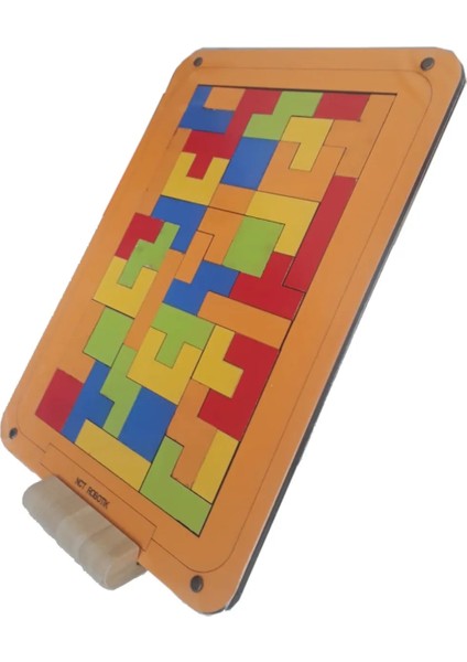 Okul Öncesi Eğitici Puzzle Oyuncak Seti/tetris Figürü Turuncu