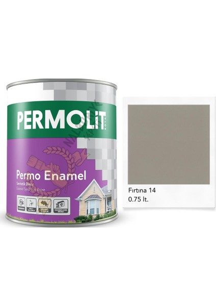 Enamel Sentetik Yağlı Boya Fırtına Gri 0.75 Lt.