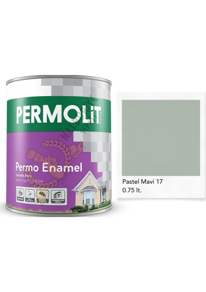Enamel Sentetik Yağlı Boya Pastel Mavi 0.75 Lt.
