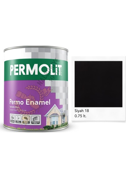 Enamel Sentetik Yağlı Boya Siyah 0.75 Lt.