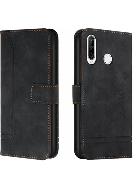 Huawei Y6P Flip Folio Cüzdan Için Telefon Kılıfı El Kayışı Kart Yuvaları Kapak Pu (Yurt Dışından) indirimleri