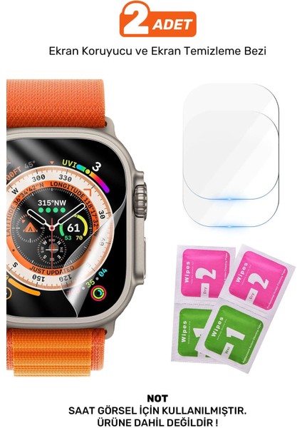 Apple Watch Ultra 49MM Uyumlu Nano Cam Ekran Koruyucu (2 Adet) fiyatları