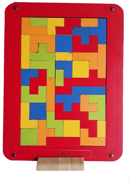 Okul Öncesi Eğitici Puzzle Oyuncak Seti/tetris Figürü Kırmızı