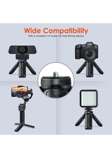 Mini Beyaz x Tripod Pro4 Telefon ve Gimbal Için indirimleri