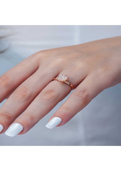 Gümüş Rose Beyaz Lotus Çiçeği Yüzük indirimleri