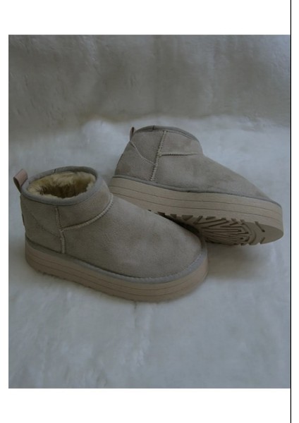 Günlük Kadın Kalın Taban Ultra Mini Süet Bot Kışlık Bot Bootie 400U modelleri