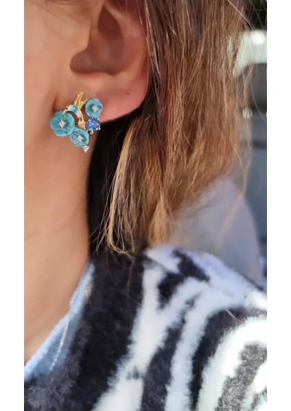 Ithal Kuşlu Sedef Çiçekli Mavi Gümüş Set fırsatları