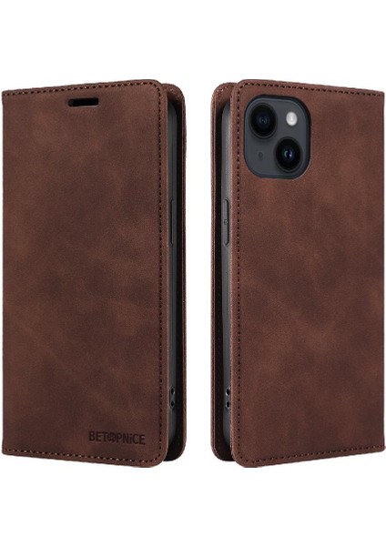 Iphone 13 Için Kılıf Mini Koruyucu Manyetik Folio Cüzdan Pu Deri (Yurt Dışından)