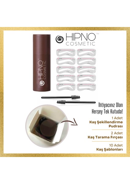 Magic Lashes 6 Farklı Kirpik Seti Ve Kaş Şekillendirici Pudra (Kahve) Set Bir Arada