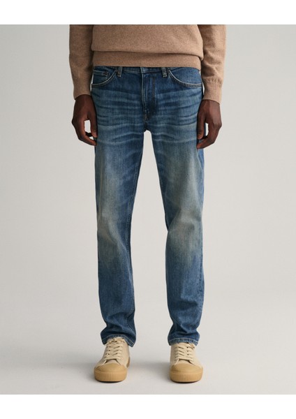 Erkek Mavi Slim Fit Jean Pantolon 1000271.984