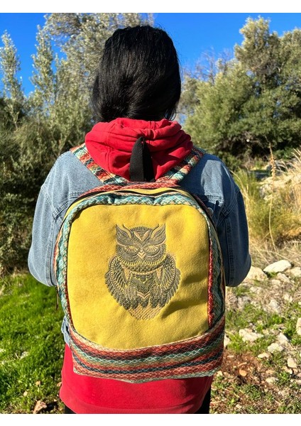 Baykuş Nakışlı Etnik Otantik Bohem Sırt Çantası fırsatları