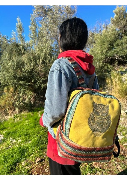 Baykuş Nakışlı Etnik Otantik Bohem Sırt Çantası indirimleri
