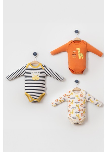 %100 Pamuklu 3'lü Üst Zıbın Takım