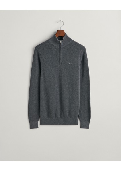 Erkek Gri Regular Fit Yarım Fermuarlı Kazak 8040523.95 fırsatları