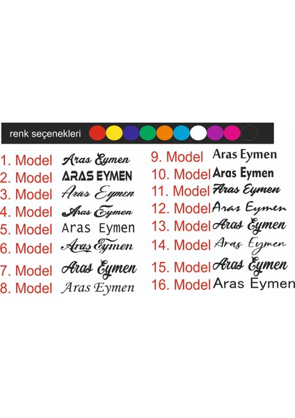 Kişiye Özel Araba Arka Cam Yazıları