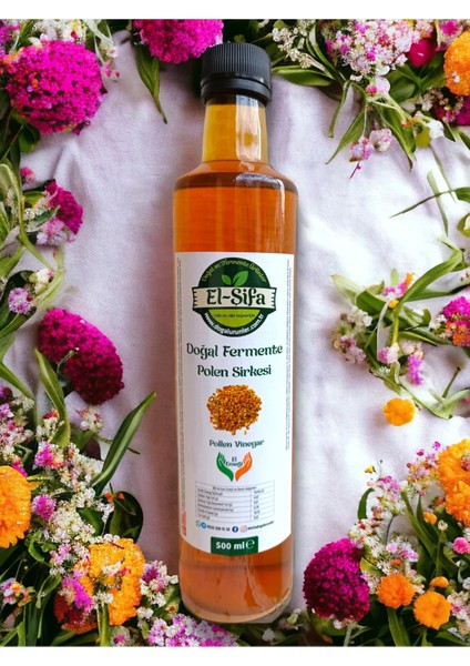 100% Doğal Fermante Polen Sirkesi 500ML Cam Şişe