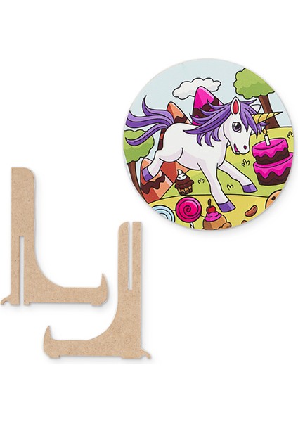 Ceo Design Unicorn Temalı Dev Puzzle 25 Parçalı 42CM Çapında Çocuk ve Anaokulu Aktiviteleri