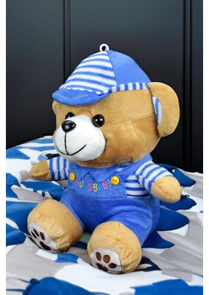 Adm Store Hugs Baby Ayıcık Peluş Büyük Boy 38 cm Mavi Elbiseli Peluş Ayıcık Peluş Büyük Boy 38 cm