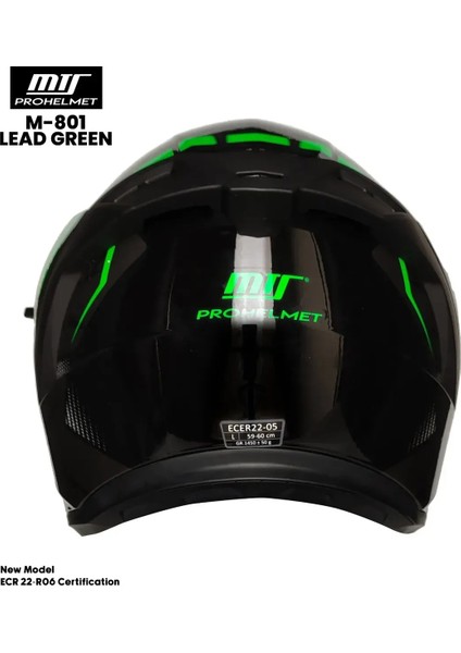 M-801 Lead Green Kapalı Güneş Vizörlü Motosiklet Kaskı modelleri