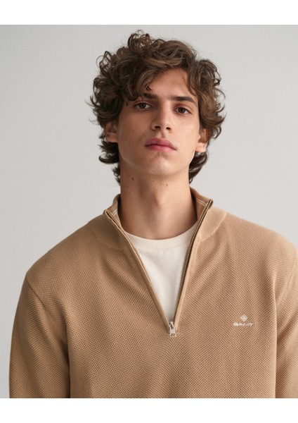 Erkek Yeşil Regular Fit Yarım Fermuarlı Kazak 8040523.248 fırsatları