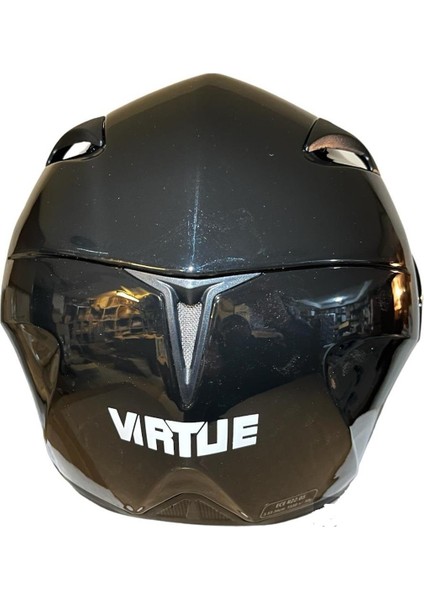 Çene Açılır Kask Vizörlü Siyah Ece Belgeli