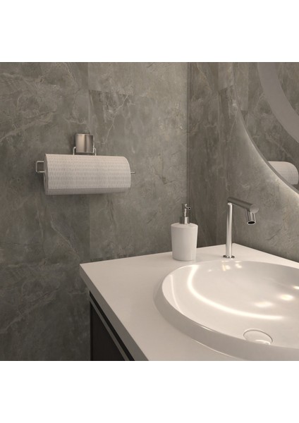 Dekoratif DC-4776 Krom Rulo Havlu Askı Modern Banyo Aksesuarı