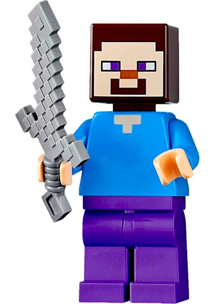 Minecraft - Steve ve Kılıcı Orijinal Minifigür