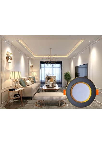 5W 3 Renkli(Beyaz,Günışığı,Amber)syah Gold Kasa Led Spot Lamba-1 ADETTİR fiyatları