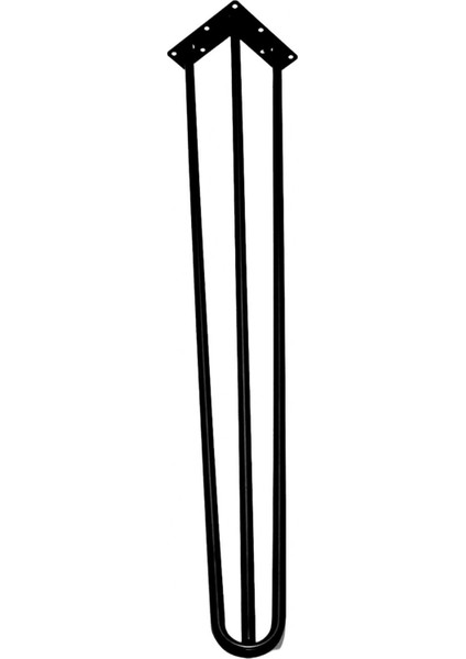 Martı Mat Siyah Metal Mobilya Masa Sehpa Ayağı 71 cm 1 Adet