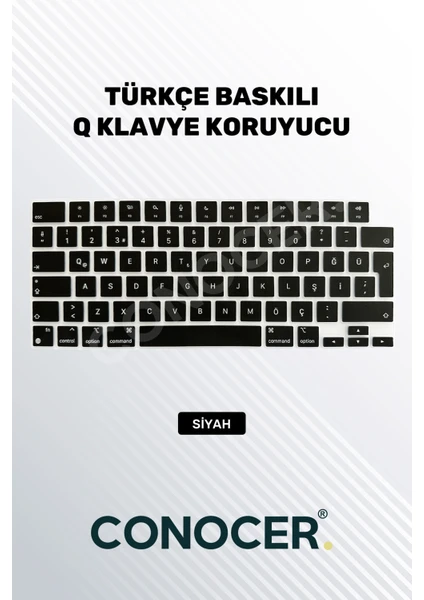 Macbook Air Pro M1-M2 Klavye Koruyucu A2681 A2442 A2779 A2485 A2780 A2941 Türkçe