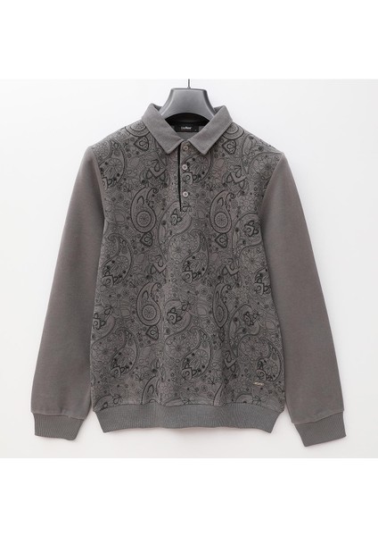 Erkek Polo Yaka Uzun Kol Kadife Kazak PPS-2508