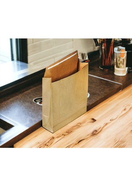 Roco Paper Hediye Paketi 15*6*25,5 cm Kese Kağıdı Yapışkanlı Ağız Altın 25'li Paket modelleri