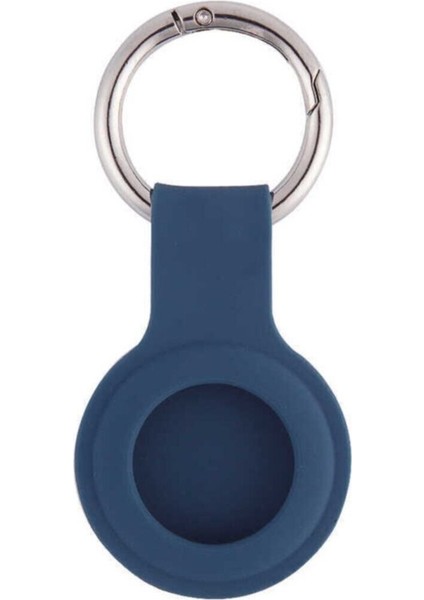 Airtag Için Uyumlu Anahtarlıklı Koruyucu A010 Silikon Kılıf Lacivert