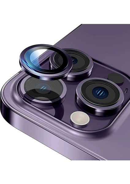 iPhone 12 Pro Max Uyumlu Alüminyum Alaşım 3D Kamera Lens Koruyucu Gümüş [3'lü Set]