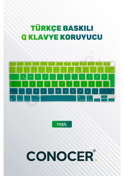 Macbook Air 2020 13 Inc M1 A2337 / A2179 Uyumlu Türkçe Q Klavye Slim Klavye Koruyucu Kılıf