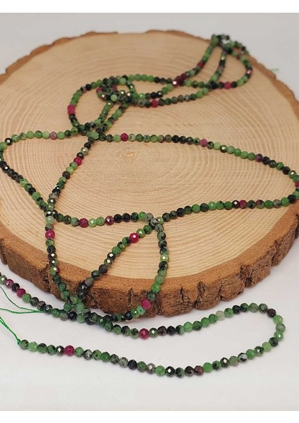 Anyolit (Rubizoit- Rubyzoisit) Taşı 3mm Dizi (45936)