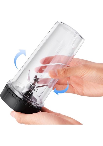 Ninja Blender Aksesuarları Için Mühür Kapaklı 2'li Paket Blender 16OZ Bardaklar (Yurt Dışından)
