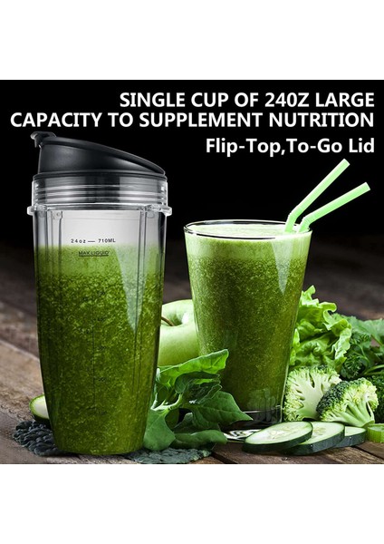 Nutri Ninja Iq 24OZ Bardaklar Için 7 Kanatlı Çıkarma Bıçağı, Hareketli Kapaklı (Yurt Dışından)