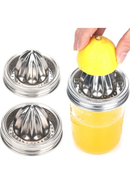2pcs Kavanoz Paslanmaz Çelik Sıkacağı Kapaklı Narenciye Raybası (Yurt Dışından)