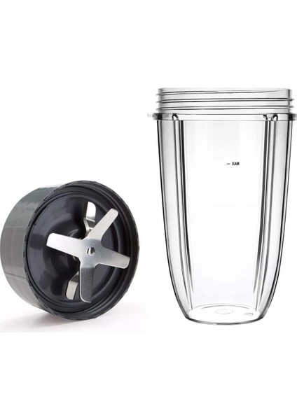 Nutribullet Pro 600W/900W ile Uyumlu 24OZ Bardak ve Çıkarma Bıçağı (Yurt Dışından)