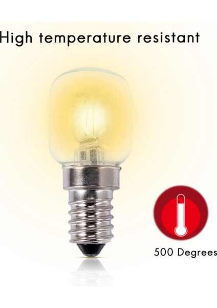 E14 Yüksek Sıcaklık Ampulü 500 Derece 25W Halojen Kabarcık Fırın Ampulü (Yurt Dışından)