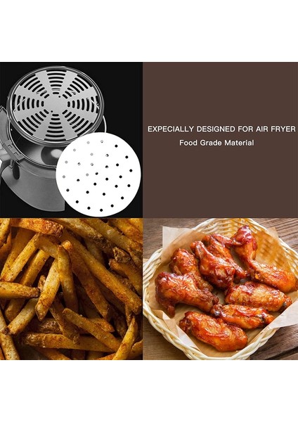 200 Adet Hava Fritöz Gömlekleri, Havada Kızartma, Buharda Pişirme Sepeti, Tavalar Için (Yurt Dışından)