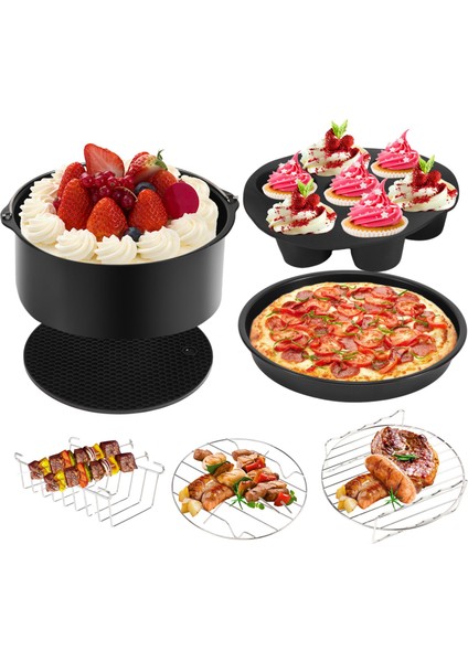 Ninja Foodi 5&6.5&8 Qt OP101 Için 7 Takım Hava Fritöz Bakeware Aksesuarları (Yurt Dışından)