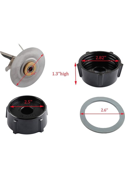 Buz Bıçakları Conta Kaplinli Oster Için 3 Adet Yedek Parça Kiti (Yurt Dışından)