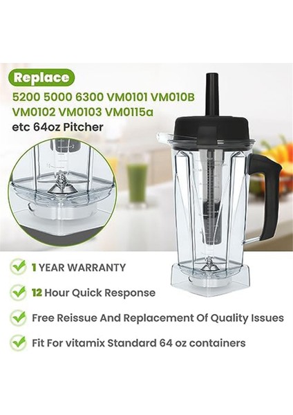 Vitamix 5200 5300 Için Konteyner ve Kurcalama Alet Çubuğu ve Blender Spatula (Yurt Dışından) modelleri