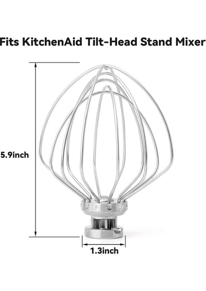 Kitchenaid Stand Mikser Için Tel Kırbaç Ataşmanı Paslanmaz Çelik Tel (Yurt Dışından)