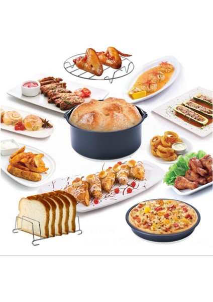 11 Adet/takım 8 Inç Hava Fritöz Aksesuar Seti Kek Tavası, Pizza Tavası (Yurt Dışından)